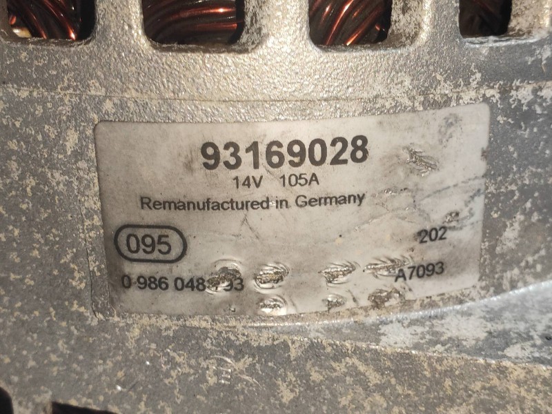 Recambio de alternador para cadillac bls business referencia OEM IAM 93169028 0986048793 