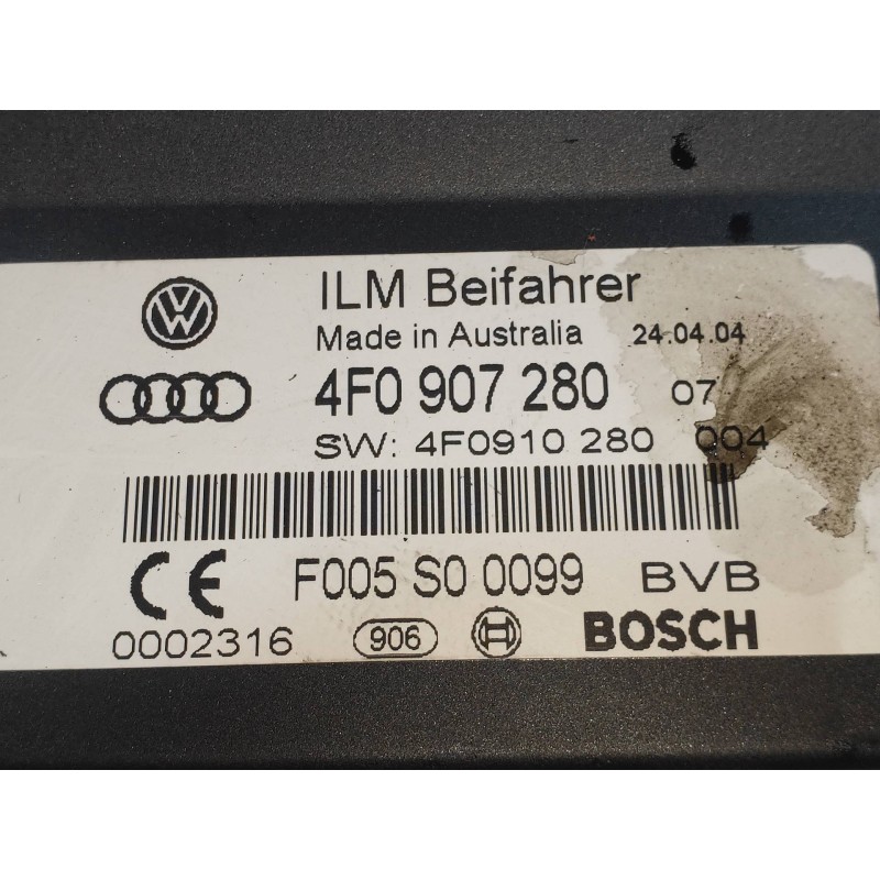 Recambio de modulo electronico para audi a6 berlina (4f2) 3.0 tdi quattro (165kw) referencia OEM IAM 4F0907280 F005S00099 