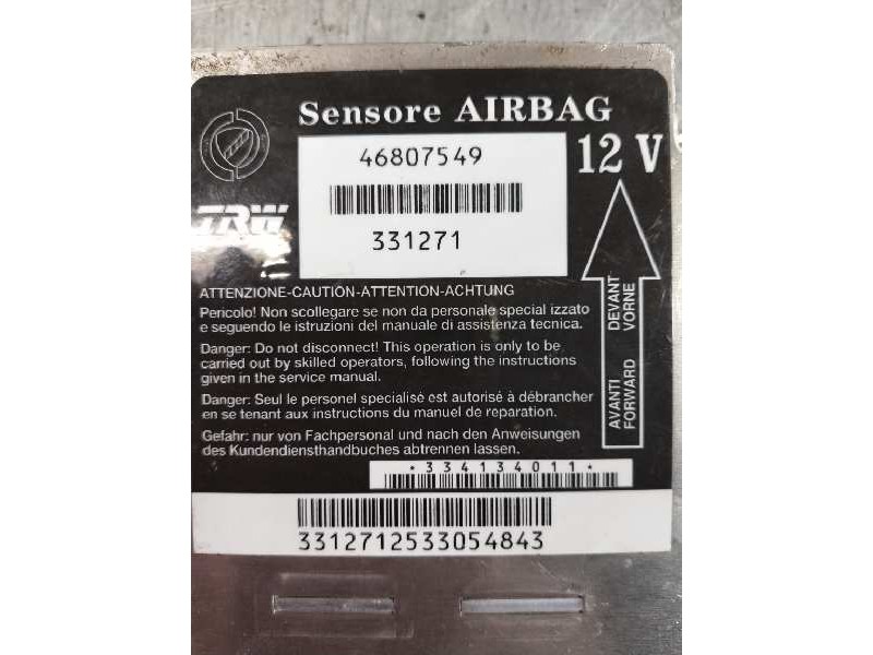 Recambio de centralita airbag para fiat panda (169) 1.2 8v dynamic referencia OEM IAM 46807549 331271 00518871
