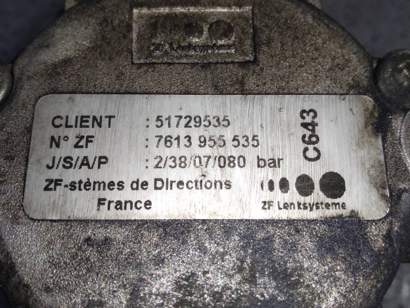 Recambio de bomba direccion para fiat doblo cargo (223) 1.3 jtd referencia OEM IAM 51729535 7613955535 