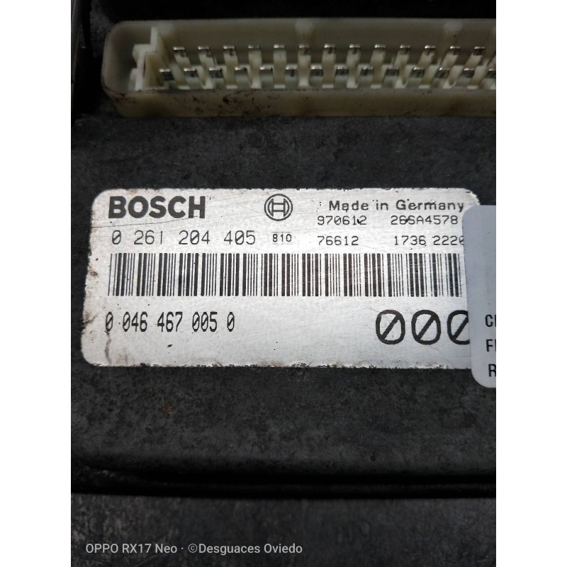 Recambio de centralita motor uce para fiat brava (182) 1.4 12v s referencia OEM IAM 0261204405 00464670050 