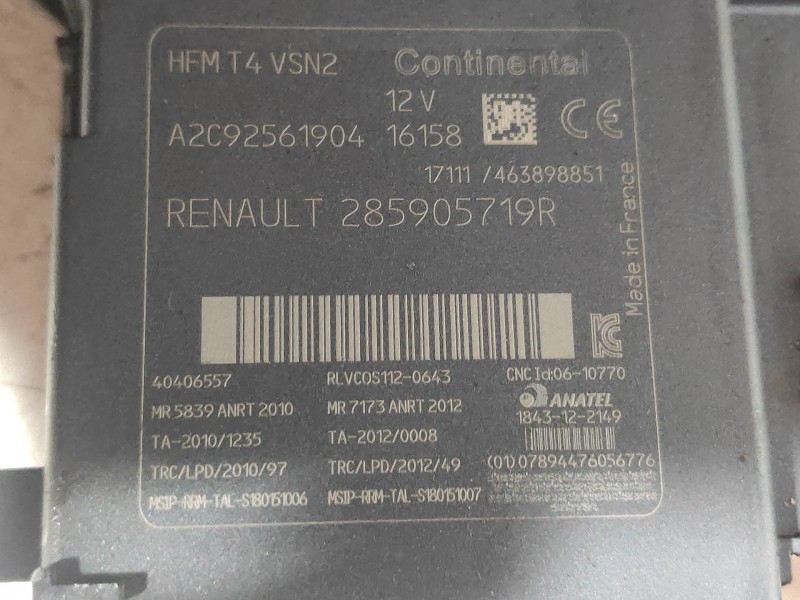 Recambio de conmutador de arranque para renault clio iv limited referencia OEM IAM 285905719R A2C92561904 