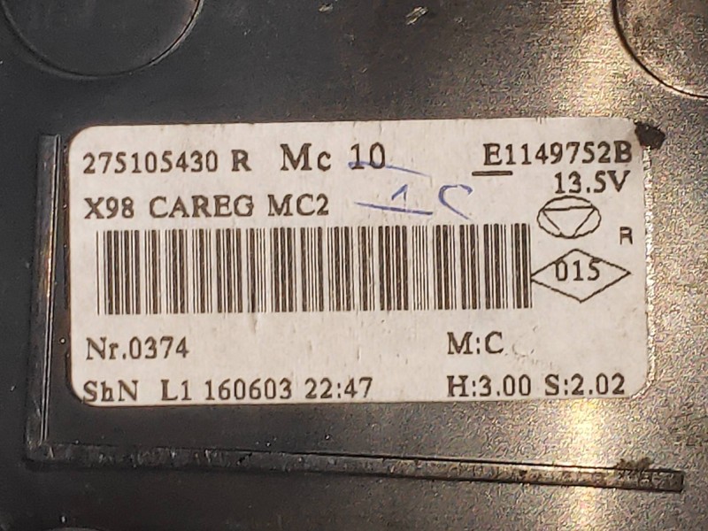 Recambio de mando calefaccion / aire acondicionado para renault clio iv limited referencia OEM IAM 275105430R E1149752B 