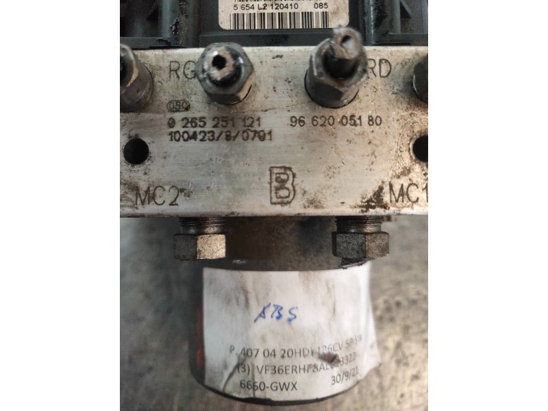Recambio de abs para peugeot 407 sw sport referencia OEM IAM 0265251121 9662005180 9666543180 0265951395