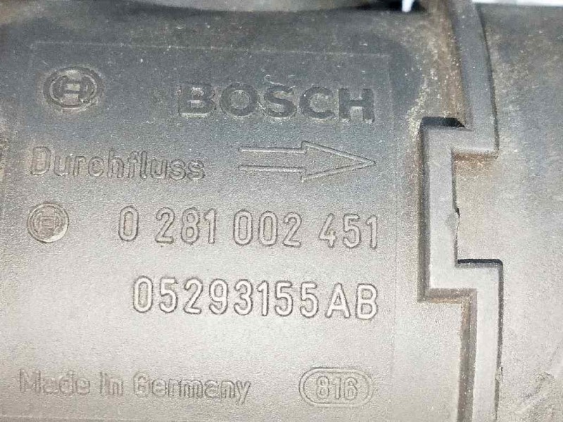 Recambio de caudalimetro para chrysler voyager (rg) 2.8 crd cat referencia OEM IAM 0281002451 05293155AB BOSCH