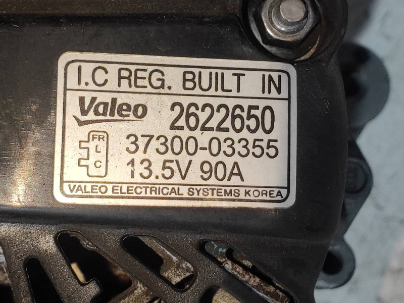 Recambio de alternador para kia rio 1.2 cat referencia OEM IAM 3730003355 2622650 