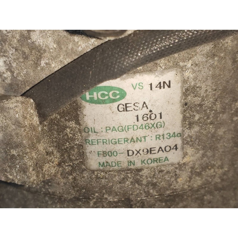 Recambio de compresor aire acondicionado para kia sportage concept 4x2 referencia OEM IAM F500DX9EA04  