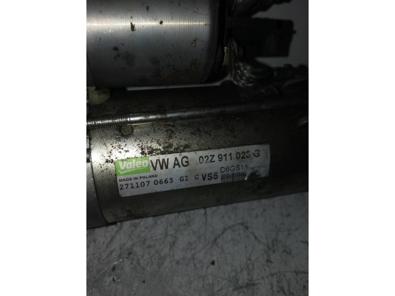 Recambio de motor arranque para seat leon (1p1) 1.4 16v tsi referencia OEM IAM 02Z911023G VALEO 