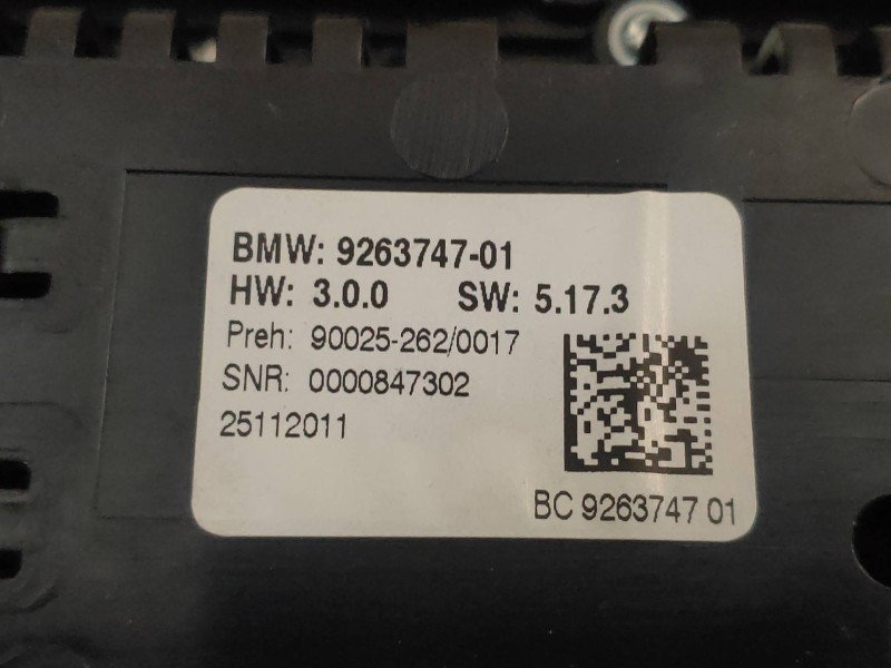 Recambio de mando calefaccion / aire acondicionado para bmw serie 5 touring (f11) 530d xdrive referencia OEM IAM 926374701  