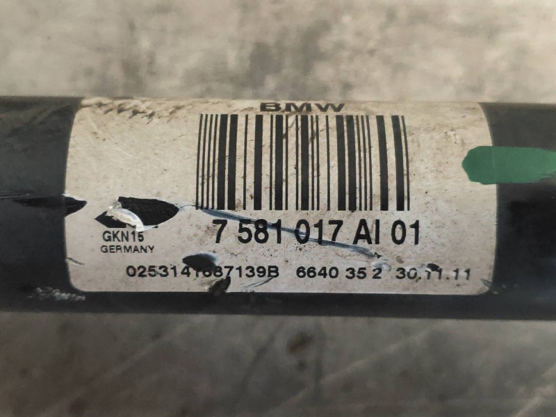 Recambio de transmision trasera izquierda para bmw serie 5 touring (f11) 530d xdrive referencia OEM IAM 7581017AI01  