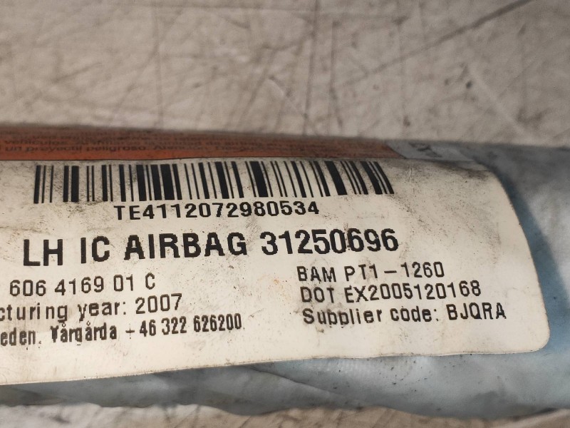Recambio de airbag cortina delantero izquierdo para volvo v70 familiar kinetic referencia OEM IAM 31250696  