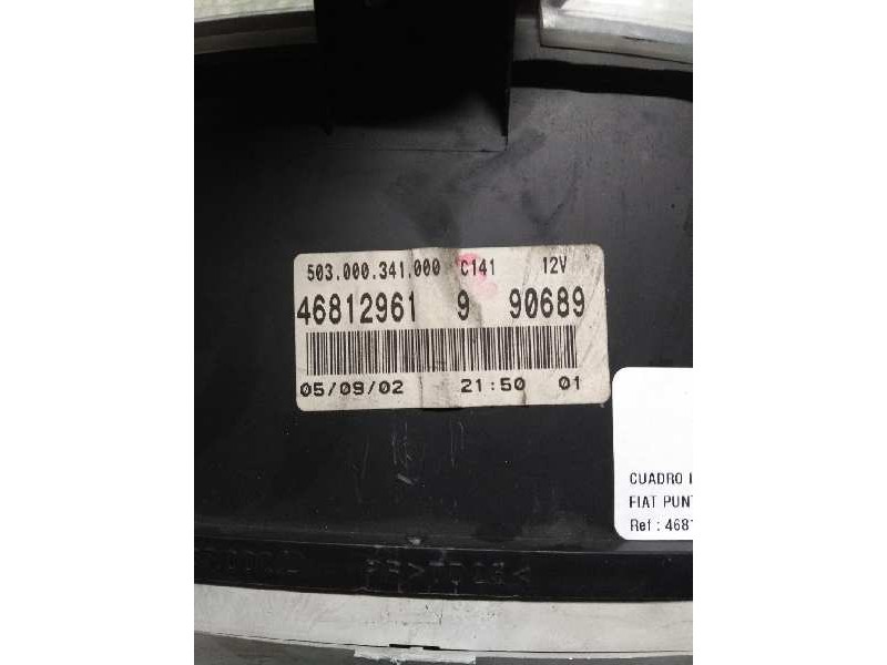 Recambio de cuadro instrumentos para fiat punto berlina (188) 1.2 16v elx referencia OEM IAM 46812961 9 90689 503000341000