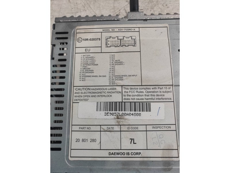 Recambio de sistema audio / radio cd para chevrolet captiva 3.2 v6 ltx referencia OEM IAM 10R020375 20801280 