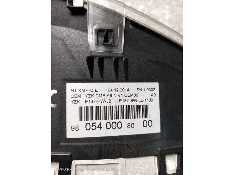 Recambio de cuadro instrumentos para peugeot 208 like referencia OEM IAM 980540008000  