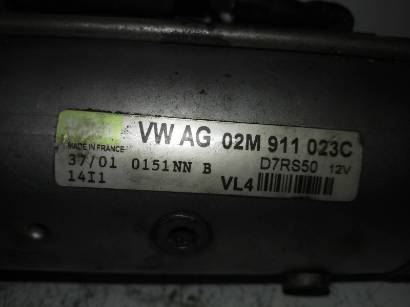 Recambio de motor arranque para seat leon (1m1) last edition referencia OEM IAM 02M911023C VALEO  Recambio de motor arranque para seat leon (1m1) last edition referencia OEM IAM 02M911023C VALEO