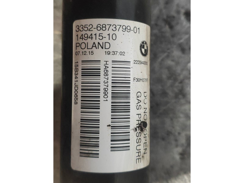 Recambio de amortiguador trasero derecho para bmw serie 3 lim. (f30) 318d referencia OEM IAM 33526873799  
