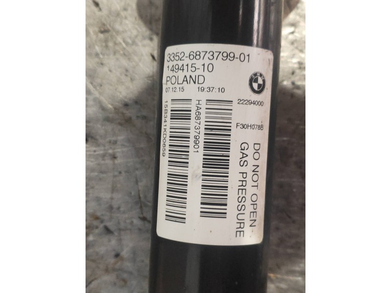 Recambio de amortiguador trasero izquierdo para bmw serie 3 lim. (f30) 318d referencia OEM IAM 33526873799  