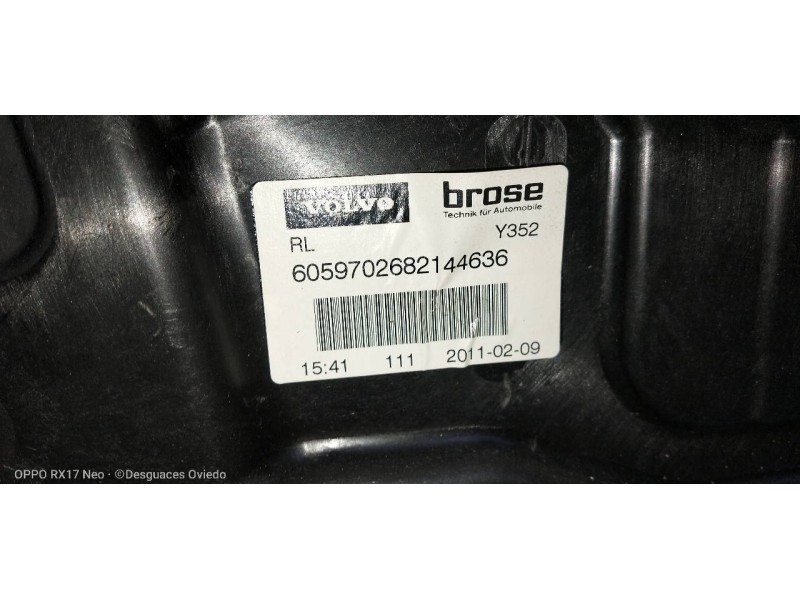 Recambio de elevalunas trasero izquierdo para volvo v60 kombi kinetic referencia OEM IAM 30784312  