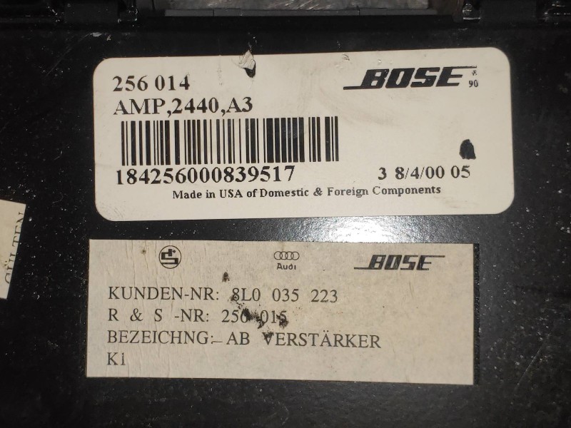 Recambio de modulo electronico para audi s3 (8l) 1.8 t (154kw) referencia OEM IAM 8L0035223  