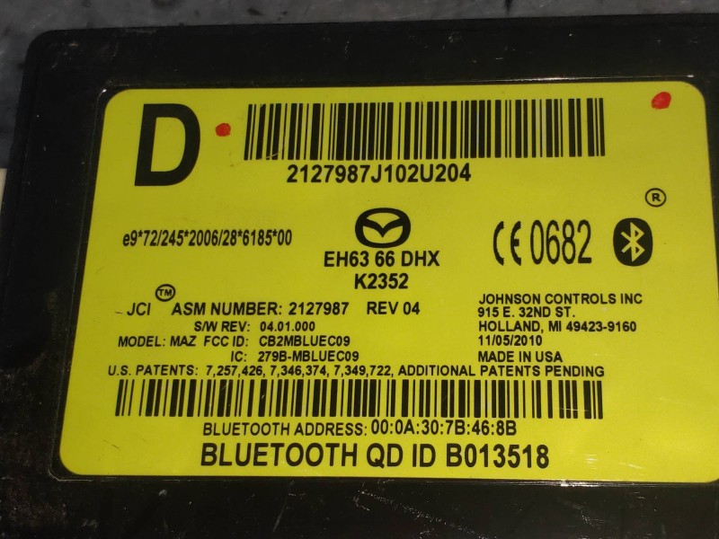 Recambio de modulo electronico para mazda cx-7 (er) active referencia OEM IAM EH6366DHX  