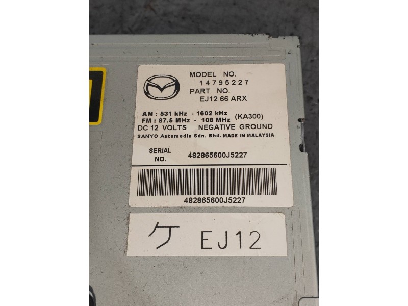 Recambio de sistema audio / radio cd para mazda cx-7 (er) active referencia OEM IAM EJ1266ARX 14795227 