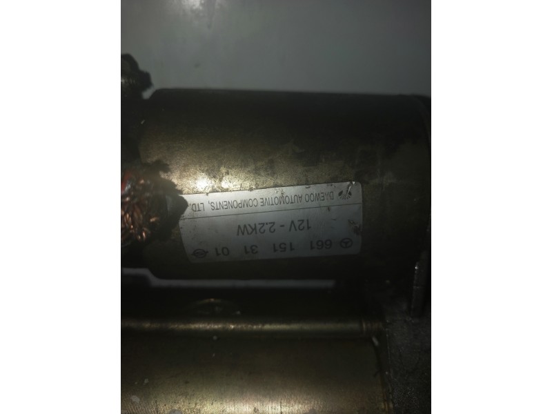 Recambio de motor arranque para ssangyong musso 2.9 tdi sx millenium referencia OEM IAM 6611513101 DELCO  Recambio de motor arranque para ssangyong musso 2.9 tdi sx millenium referencia OEM IAM 6611513101 DELCO