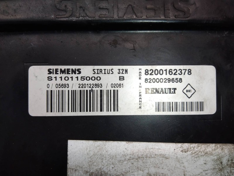 Recambio de centralita motor uce para renault clio ii fase ii (b/cb0) authentique referencia OEM IAM S110115000B 8200162378 8200