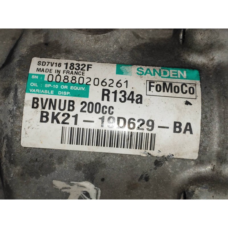 Recambio de compresor aire acondicionado para ford transit custom kasten 2.2 tdci cat referencia OEM IAM SD7V161832F BK2119D629B