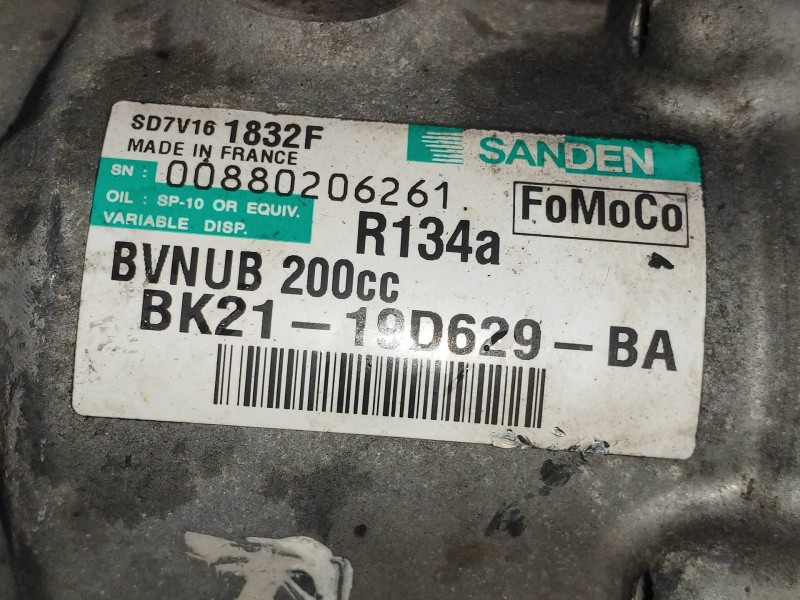 Recambio de compresor aire acondicionado para ford transit custom kasten 2.2 tdci cat referencia OEM IAM SD7V161832F BK2119D629B