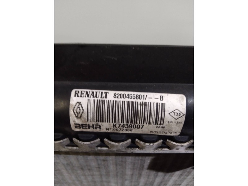 Recambio de radiador agua para renault kangoo profesional referencia OEM IAM 8200455801 K7439007 