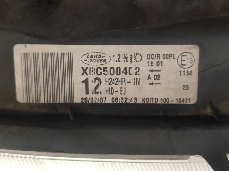 Recambio de faro derecho para land rover discovery v6 td s referencia OEM IAM XBC500402  