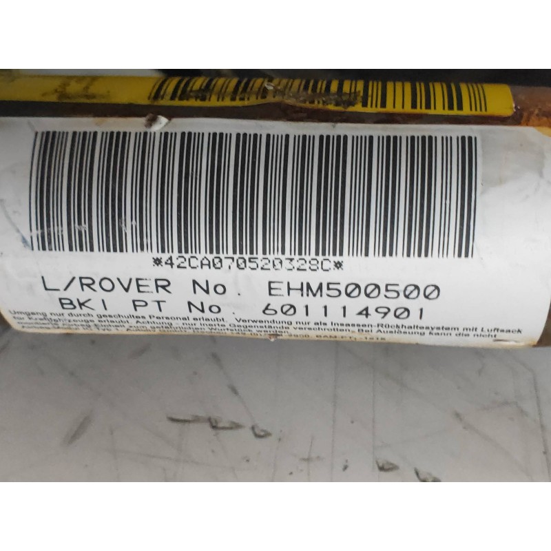 Recambio de airbag cortina delantero derecho para land rover discovery v6 td s referencia OEM IAM EHM500500 601114901 