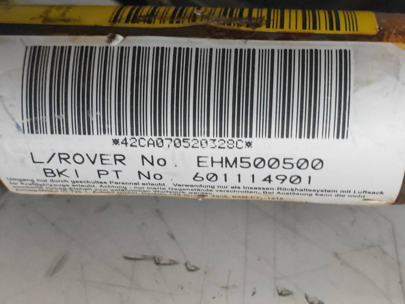 Recambio de airbag cortina delantero derecho para land rover discovery v6 td s referencia OEM IAM EHM500500 601114901 