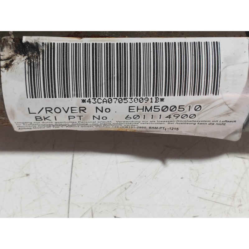Recambio de airbag cortina delantero izquierdo para land rover discovery v6 td s referencia OEM IAM EHM500510 601114900 