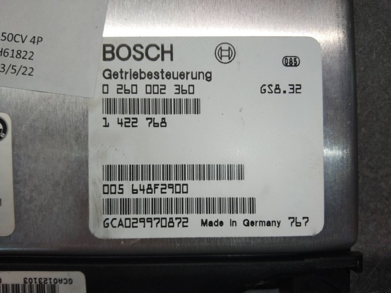 Recambio de centralita cambio automatico para bmw serie 5 berlina (e39) 520i referencia OEM IAM 0260002360 1422768 GS832