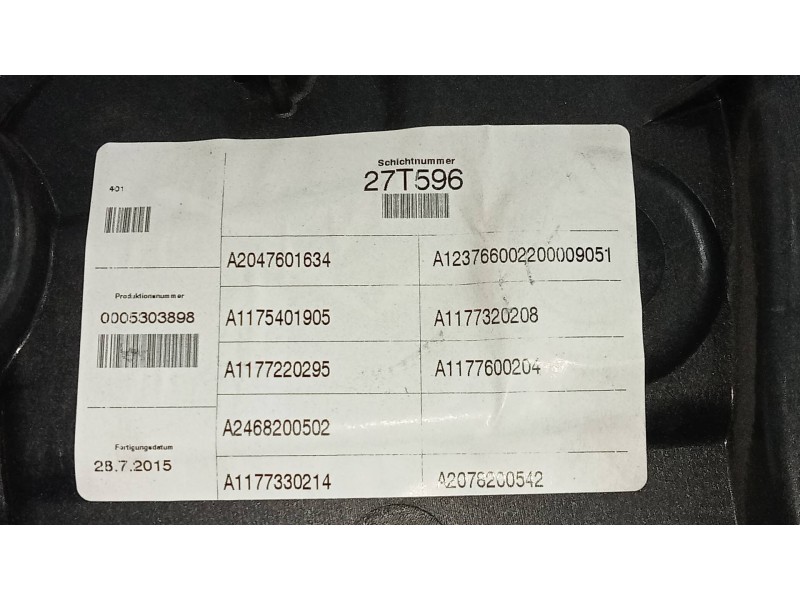 Recambio de elevalunas trasero derecho para mercedes clase cla (w117) cla 220 cdi edition 1 (117.303) referencia OEM IAM A204760