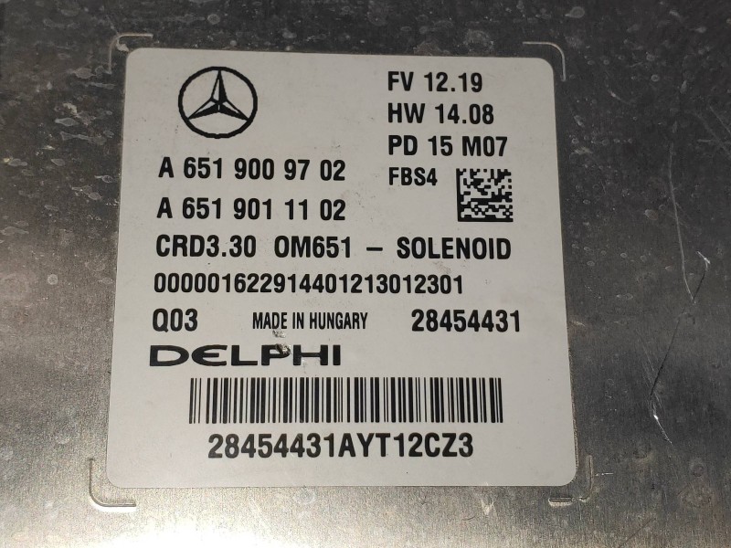 Recambio de centralita motor uce para mercedes clase cla (w117) cla 180 cdi (117.312) referencia OEM IAM 28454431 A6519009702 A6