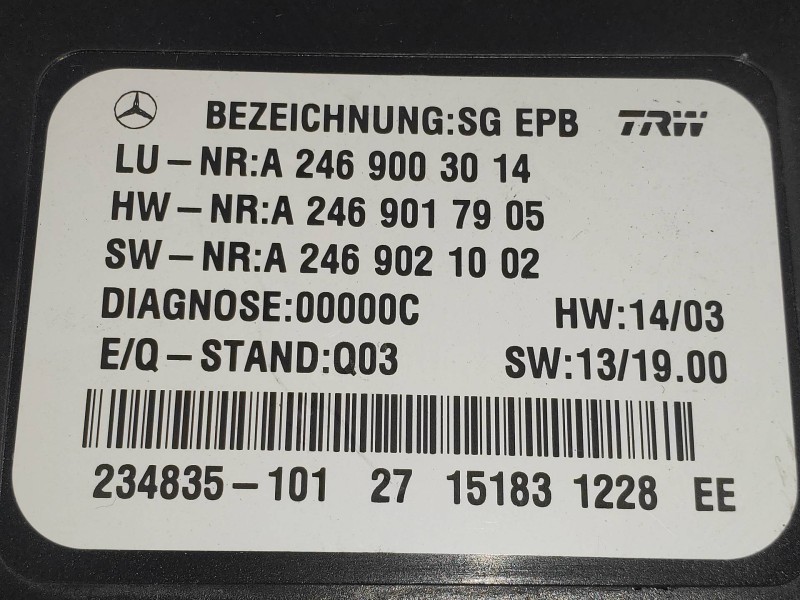 Recambio de modulo electronico para mercedes clase cla (w117) cla 180 cdi (117.312) referencia OEM IAM A2469003014 A2469017905 A