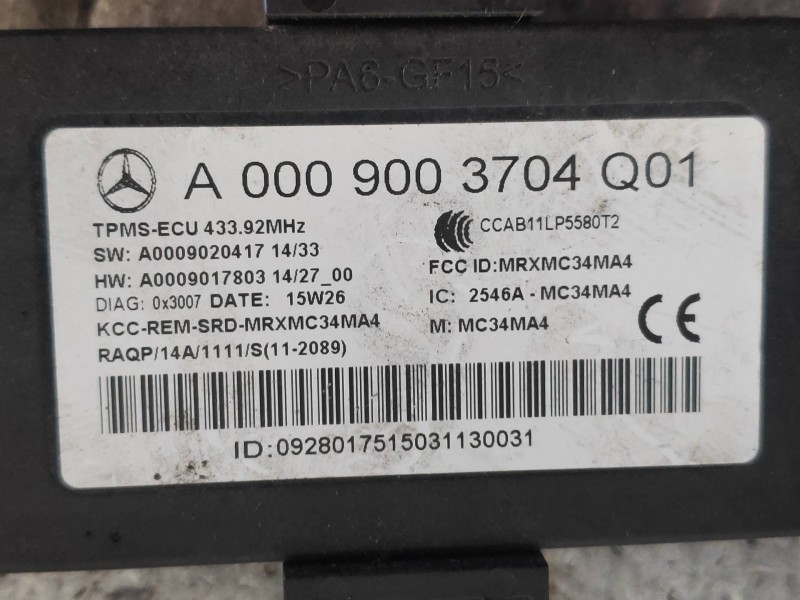 Recambio de modulo electronico para mercedes clase cla (w117) cla 180 cdi (117.312) referencia OEM IAM A0009003704  