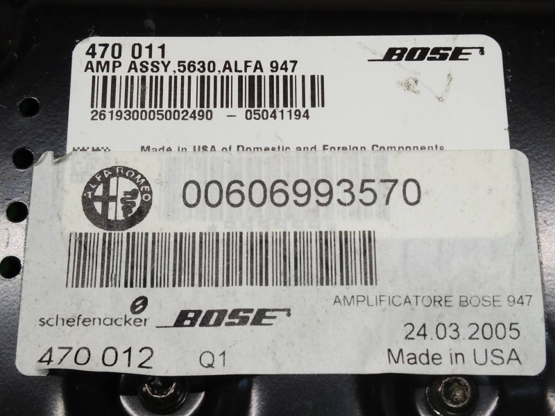 Recambio de modulo electronico para alfa romeo gt (125) 1.9 jtd 16v 150/ distinctive referencia OEM IAM 470011 05041194 00606993
