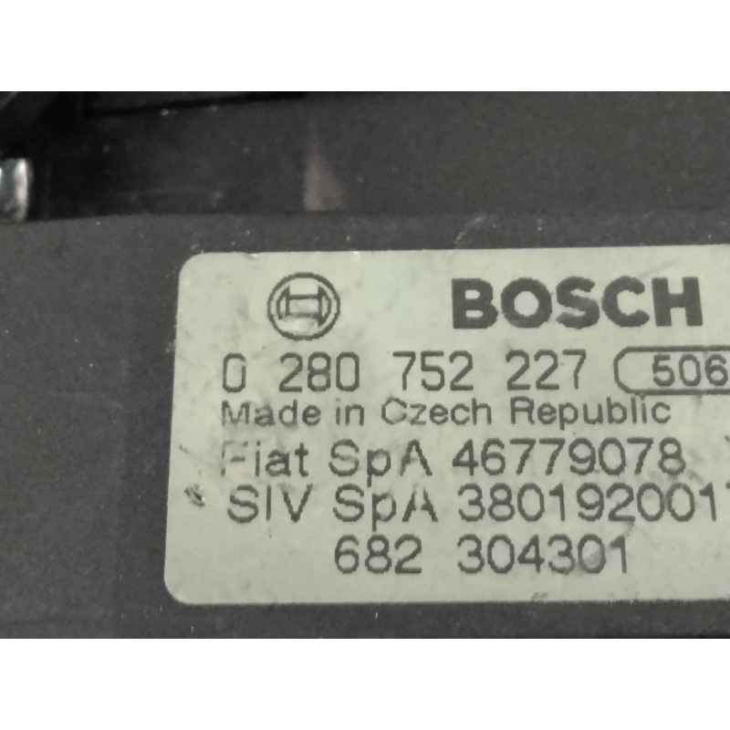 Recambio de potenciometro pedal para fiat stilo (192) 1.9 jtd 115 dynamic xbox referencia OEM IAM 0280752227 46779078  Recambio de potenciometro pedal para fiat stilo (192) 1.9 jtd 115 dynamic xbox referencia OEM IAM 0280752227 46779078