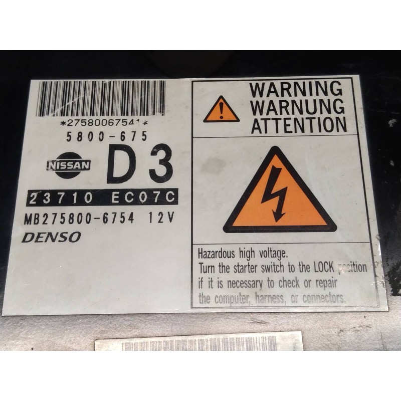 Recambio de centralita motor uce para nissan navara pick-up (d40m) double cab le 4x4 referencia OEM IAM 23710EC07C MB2758006754 