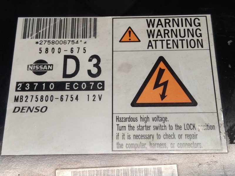 Recambio de centralita motor uce para nissan navara pick-up (d40m) double cab le 4x4 referencia OEM IAM 23710EC07C MB2758006754 