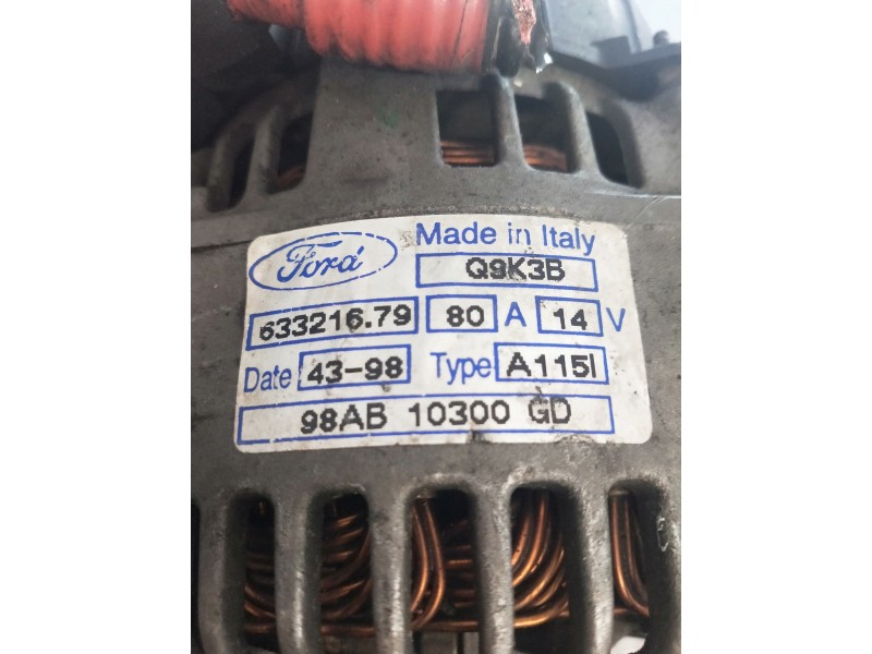 Recambio de alternador para ford focus c-max (cap) ambiente (d) referencia OEM IAM 63321679 98AB10300GD 