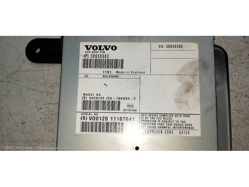 Recambio de modulo electronico para volvo v60 kombi kinetic referencia OEM IAM 30659583  