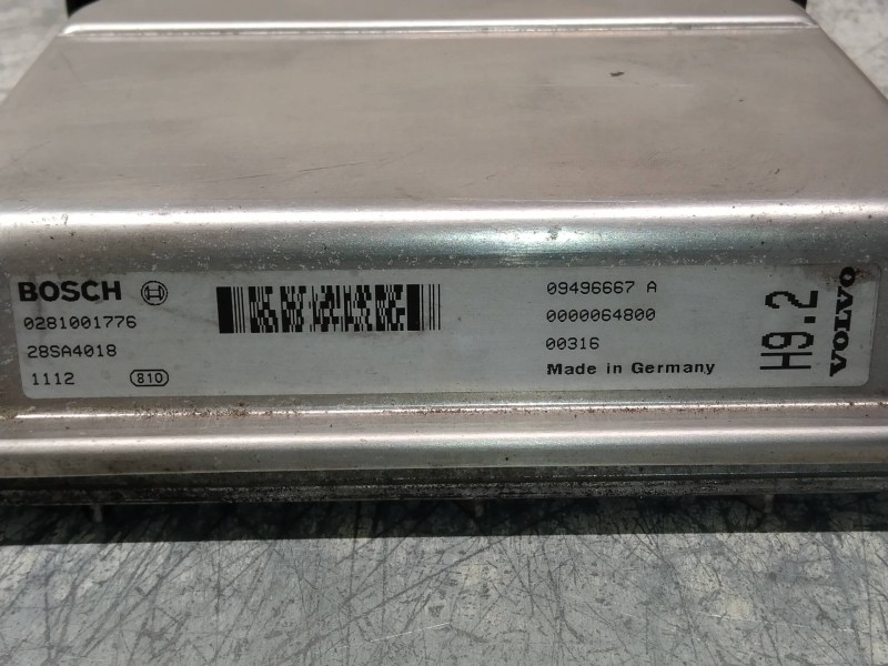 Recambio de centralita motor uce para volvo v70 familiar optima referencia OEM IAM 0281001776 28SA4018 09496667A H92