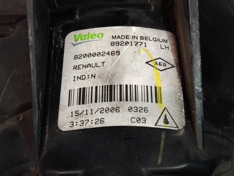 Recambio de faro antiniebla izquierdo para renault espace iv (jk0) dynamique referencia OEM IAM 8200002469 89201771 