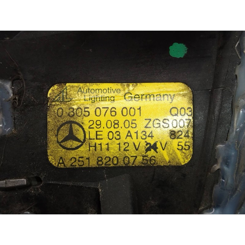 Recambio de faro antiniebla izquierdo para mercedes clase b (w245) 180 cdi (245.207) referencia OEM IAM 0305076001 A2518200756 