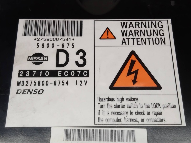 Recambio de centralita motor uce para nissan navara pick-up (d40m) 2.5 dci diesel cat referencia OEM IAM 23710EC07C MB2758006754