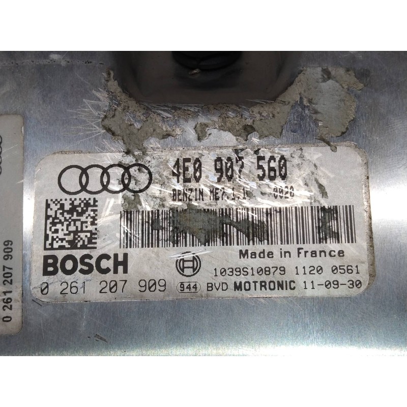 Recambio de centralita motor uce para audi a8 (4e2) 4.2 quattro l referencia OEM IAM 0261207909 4E0907560 ME711